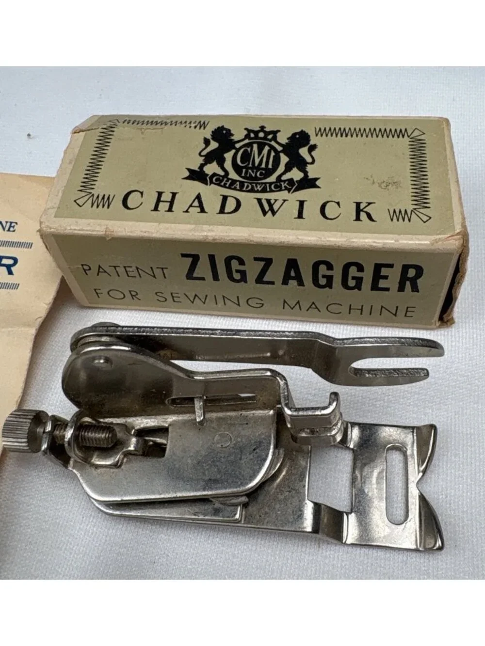 Chadwick Vintage Zigzagger Sewing Machine Attachment Box Instructions